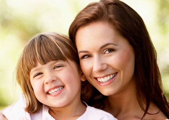 Happy family smiling